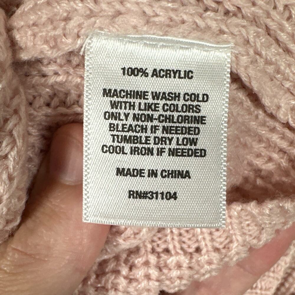 True Craft Cardigan Women’s Size Medium Open Knit Long Sleeve Ash Pink‎ NWT - Picture 4 of 4